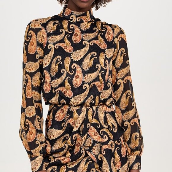 Saloni Isa Printed Draped Mini Dress - Picture 2 of 3